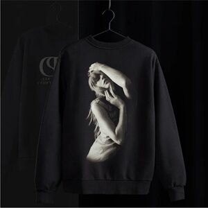 Taylor Swift The Tortured Poets Department Black Crewneck